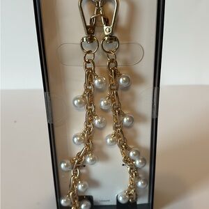 Gold Chain Strap with Pearl Charms